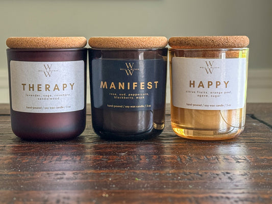 custom candle trio